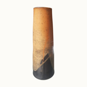 Vase tube MM sigillée noir et orange