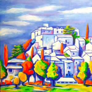 Ansouis par temps de pluie